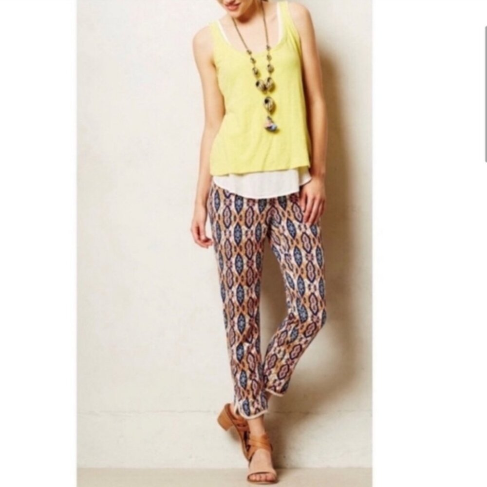 Pilcro & The Letterpress Paz Ikat Printed Jogger Pant Size 32